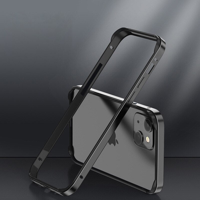 Aluminium Alloy Metal Bumper with Soft Silicone Frame for iPhone 14