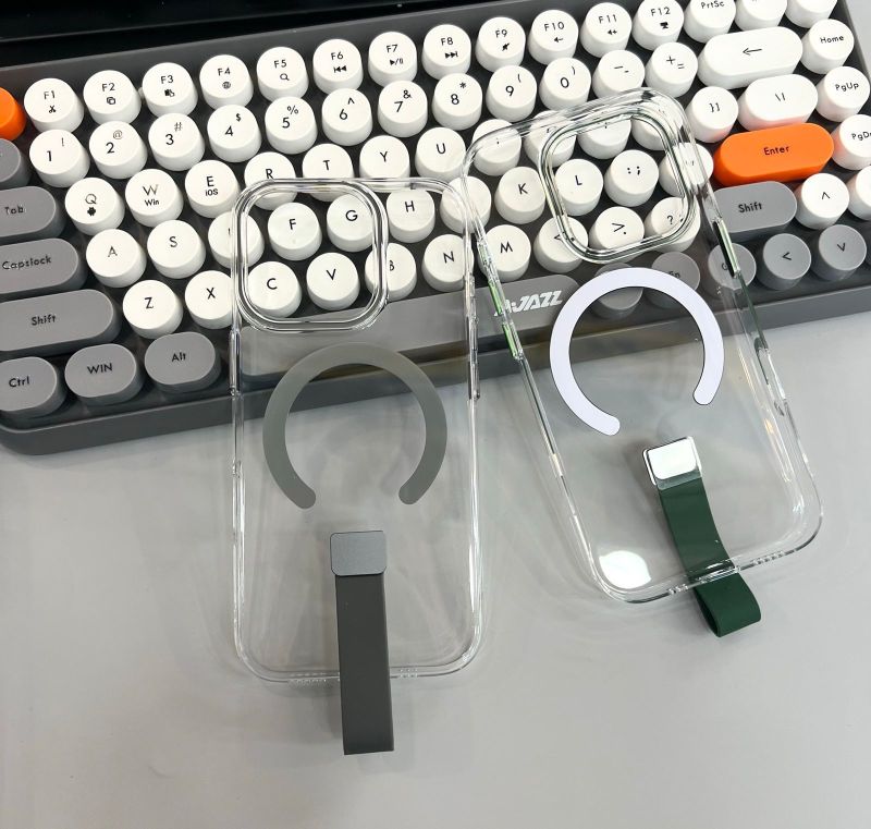 Crystal Clear Magsafe With Holder for iPhone 15