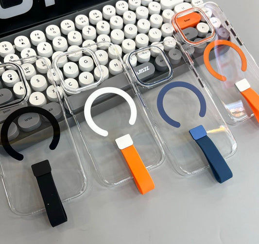 Crystal Clear Magsafe With Holder for iPhone 15