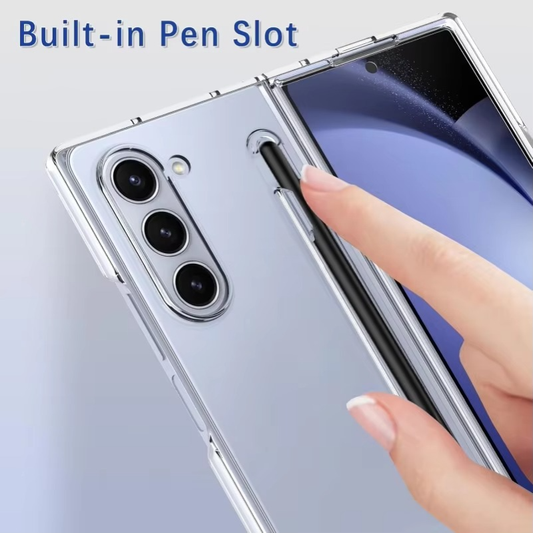 Crystal Clear Hard Case with S Pen Slot for Galaxy Z Fold5