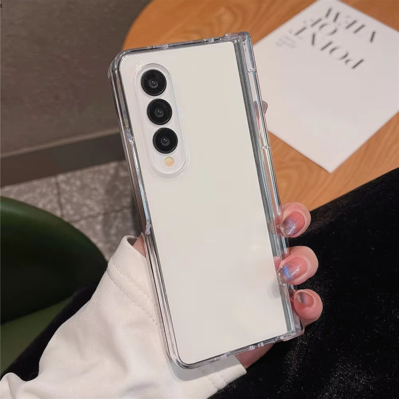 Crystal Clear Hinge Protection Hard Case for Galaxy Z Fold4