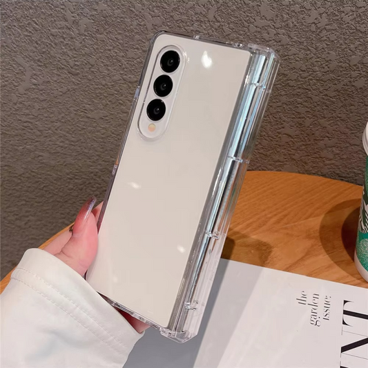 Crystal Clear Hinge Protection Hard Case for Galaxy Z Fold4