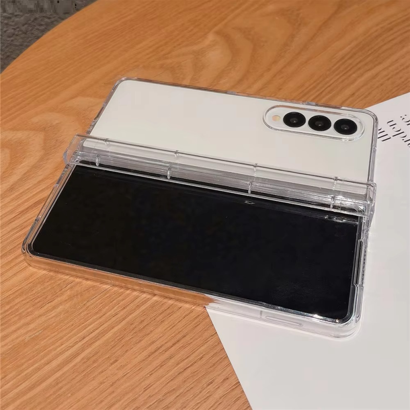 Crystal Clear Hinge Protection Hard Case for Galaxy Z Fold4