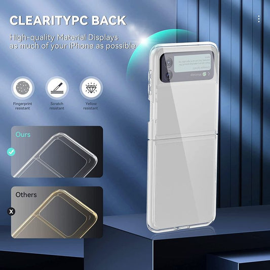 Crystal Clear Hard Glass Case for Galaxy Z Flip3