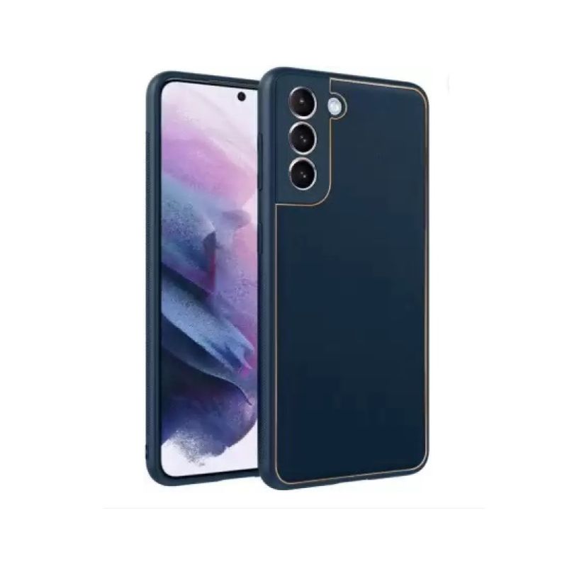 Luxury Gold Electroplated Leather Case for Galaxy S21