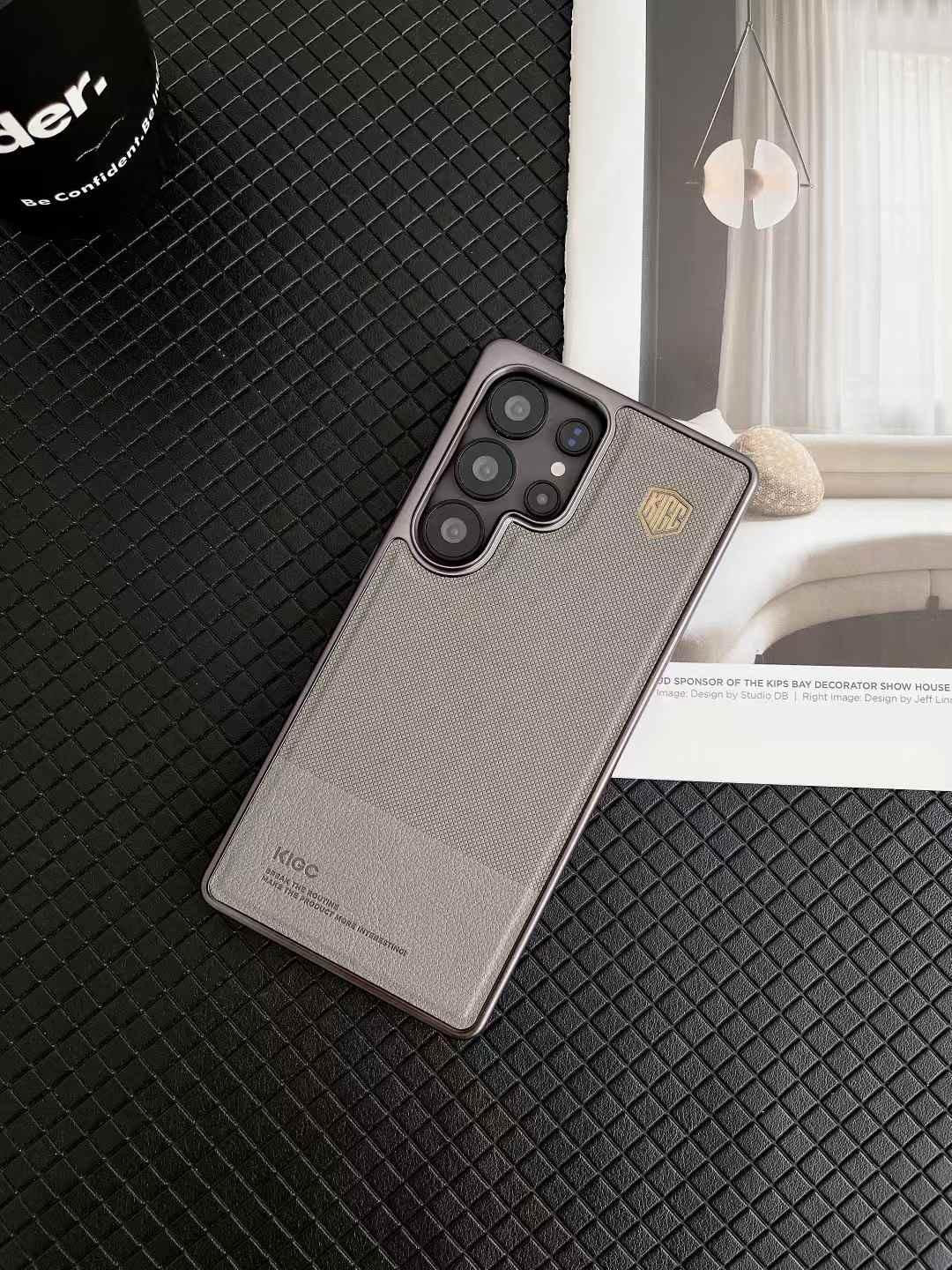 KIGC Luxury Dual Tone Leather Case for Galaxy S25 Ultra