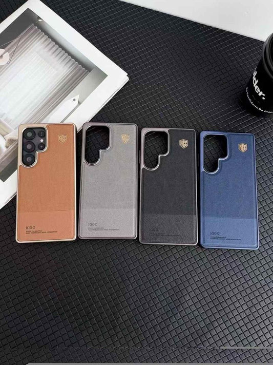 KIGC Luxury Dual Tone Leather Case for Galaxy S25 Ultra