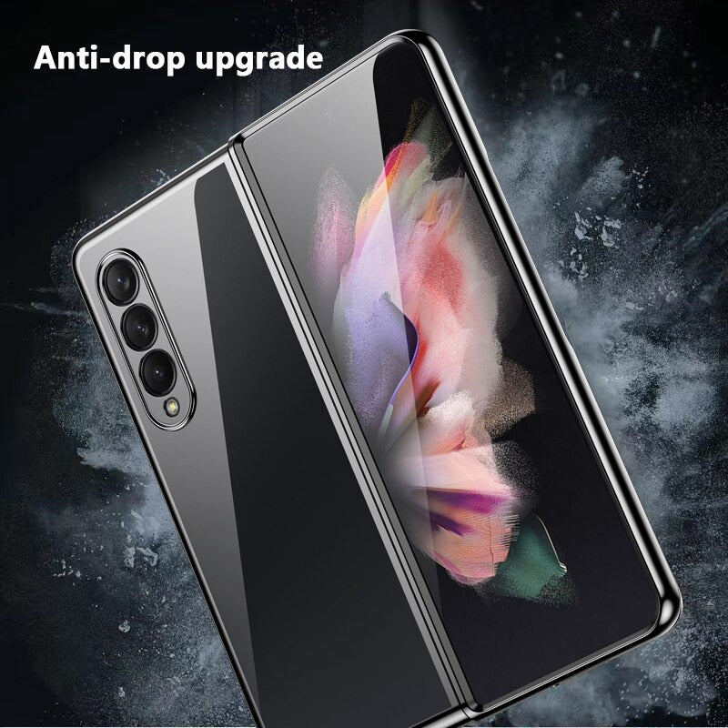 Electroplating Glitter Hard Transparent Case for Galaxy Z Fold3