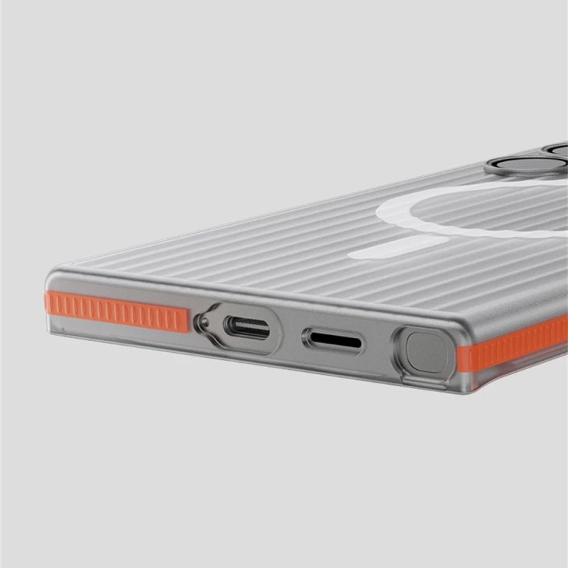 Corrugated Pattern Matte Hard PC With Magsafe Case for Galaxy S24 Ultra