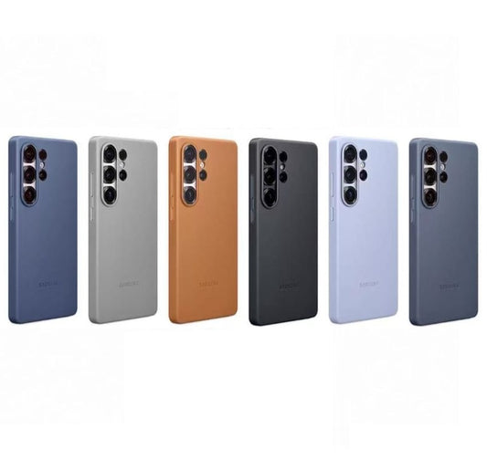 Metal Camera Ring Leather Case for Galaxy S25 Ultra