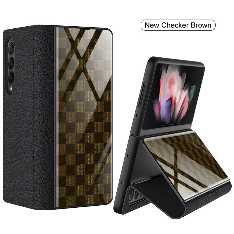 Premium Glass Flip Case for Galaxy Z Fold3