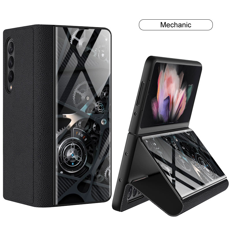 Premium Glass Flip Case for Galaxy Z Fold3