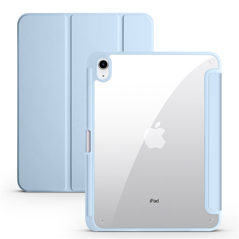 Smart Folio Clear Back Cover for iPad 10.9 Inch 10th Gen. (2022) With Pencil Slot