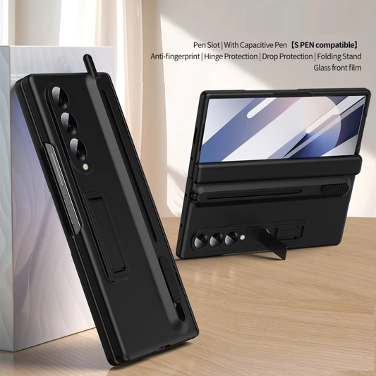 Soft Slim Kick Stand All-Included Case With S-Pen Slot for Galaxy Z Fold3