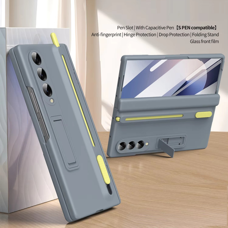 Soft Slim Kick Stand All-Included Case With S-Pen Slot for Galaxy Z Fold4