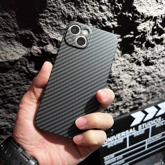 Ultra Thin Carbon Fiber Texture Tough Hard Case for iPhone 13
