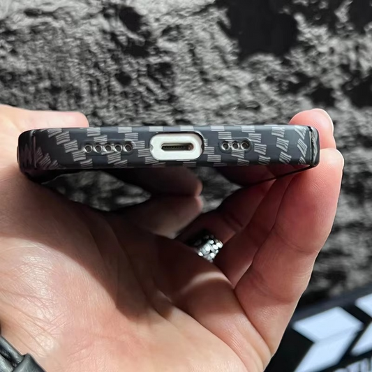 Ultra Thin Carbon Fiber Texture Tough Hard Case for iPhone 13