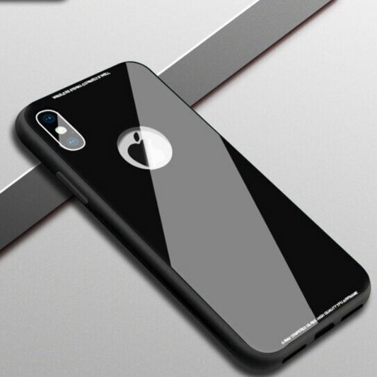 Tempered Glass Soft Silicone Edge Protective Case For iPhone X