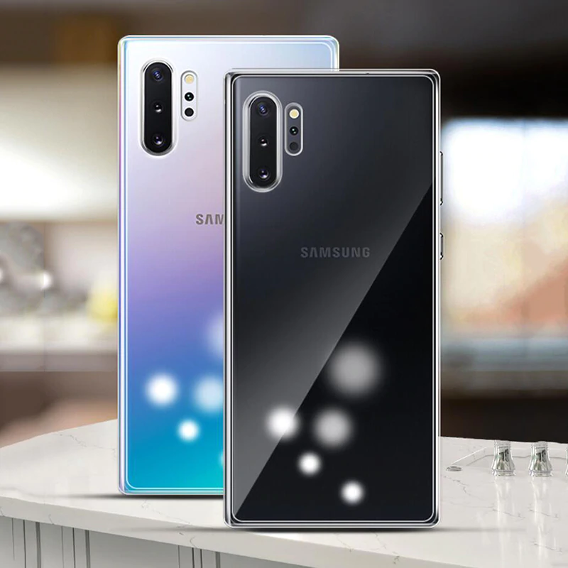 Ultra Thin Transparent TPU Silicone Case For Samsung Galaxy Note 10 Plus
