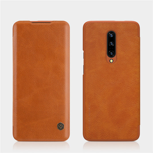 Genuine Leather Flip Case Cover For OnePlus 7 Pro