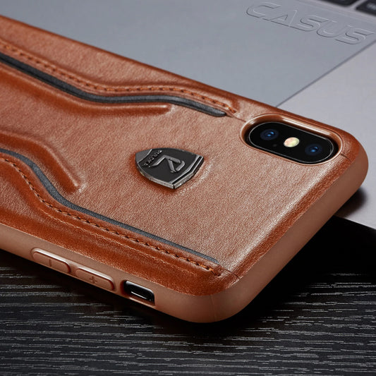 Luxury Leather Thin Slim Case for iPhone X