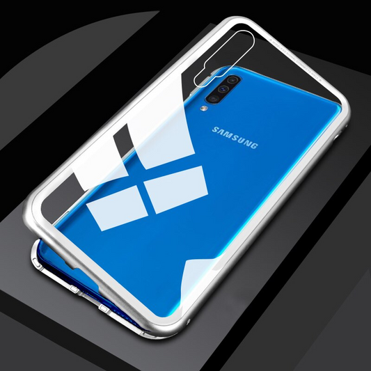 Magnetic Adsorption Clear Glass Case for Samsung Galaxy A50s