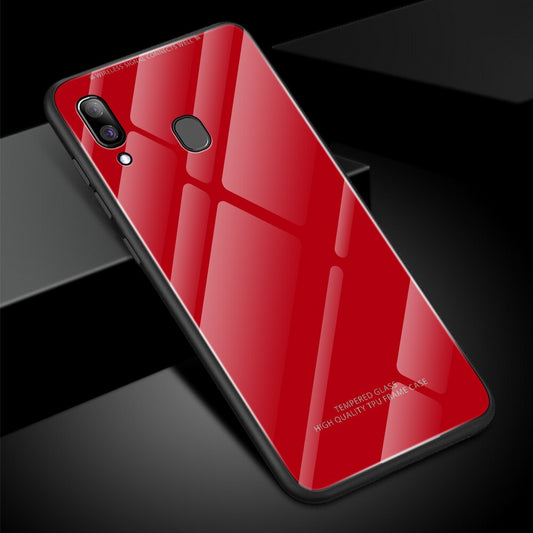 Tempered Glass Soft Silicone Case for Samsung Galaxy A30