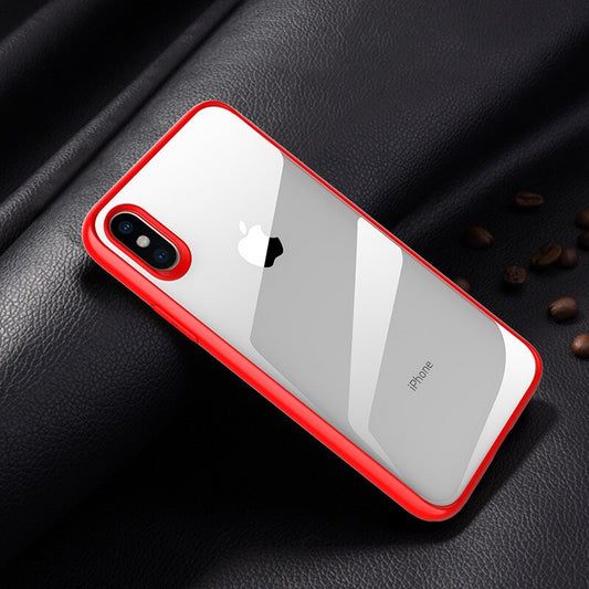 Luxury Shockproof Matte Finish Clear Back Case for iPhone X