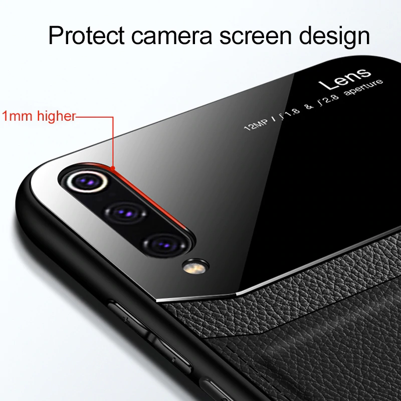 Luxury Camera Lens Protection Leather Case for Samsung Galaxy A30s
