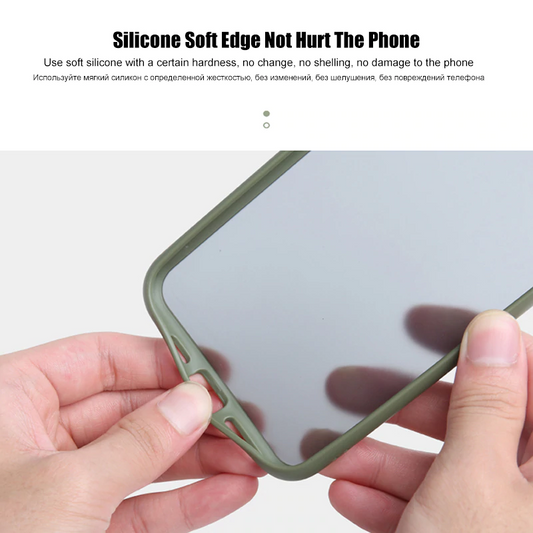 Luxury Shockproof Matte Finish Transparent Case for Samsung Galaxy A50