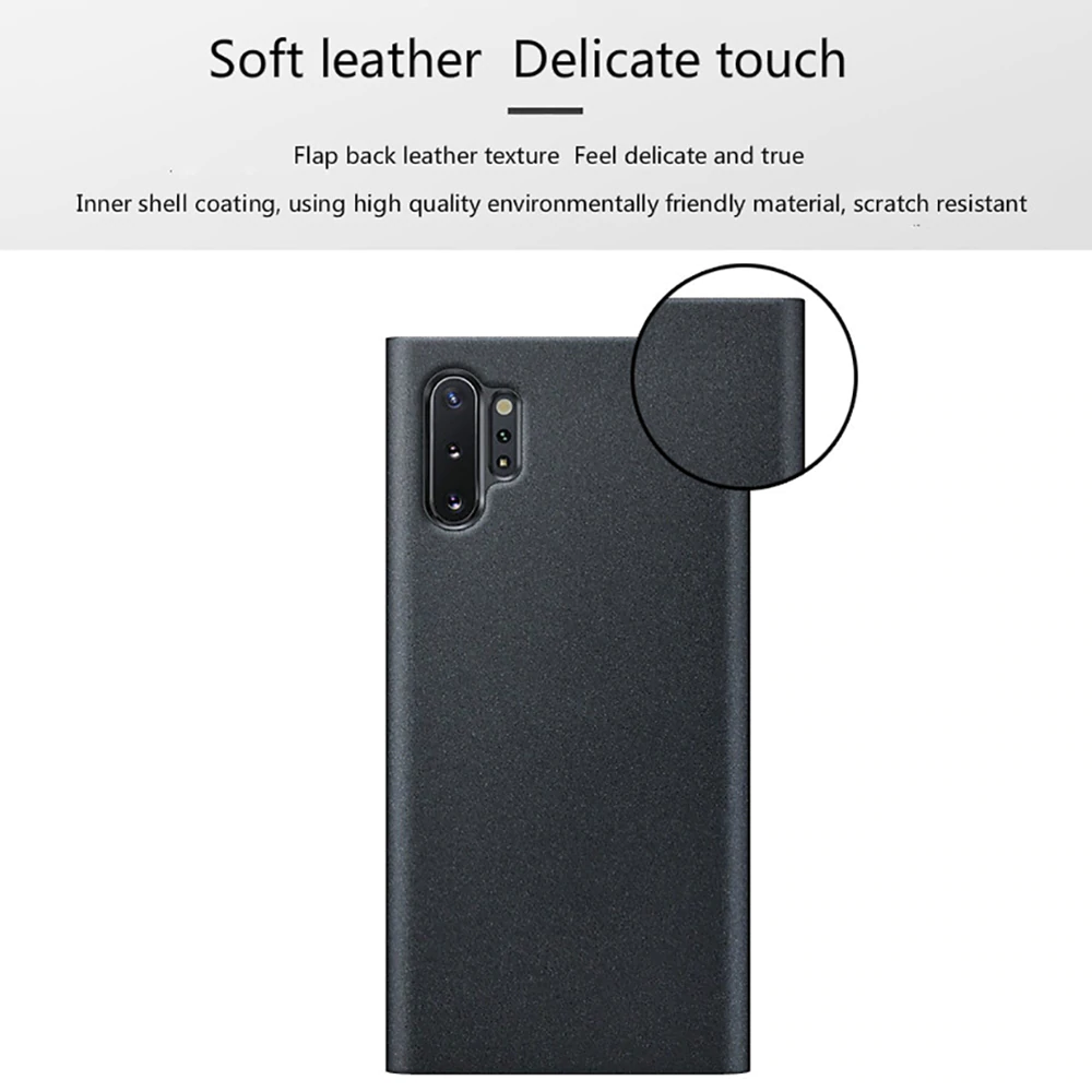 Smart View Window Leather Flip Case for Samsung Galaxy Note 10 Plus