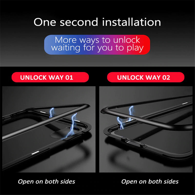 Magnetic Adsorption Glass Case For Samsung Galaxy A70