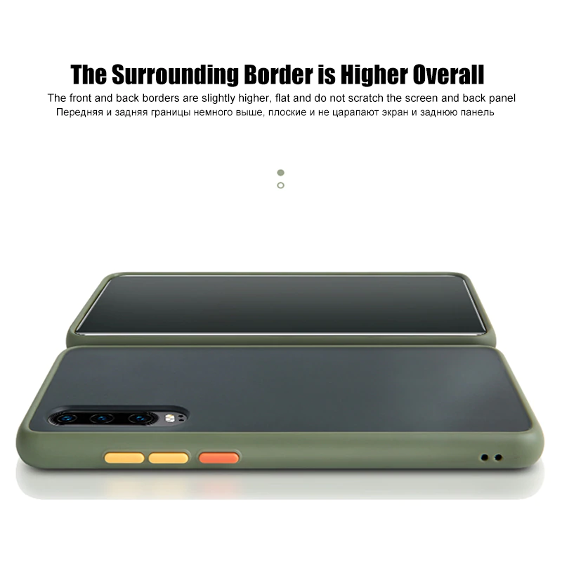 Luxury Shockproof Matte Finish Transparent Case for Samsung Galaxy A50