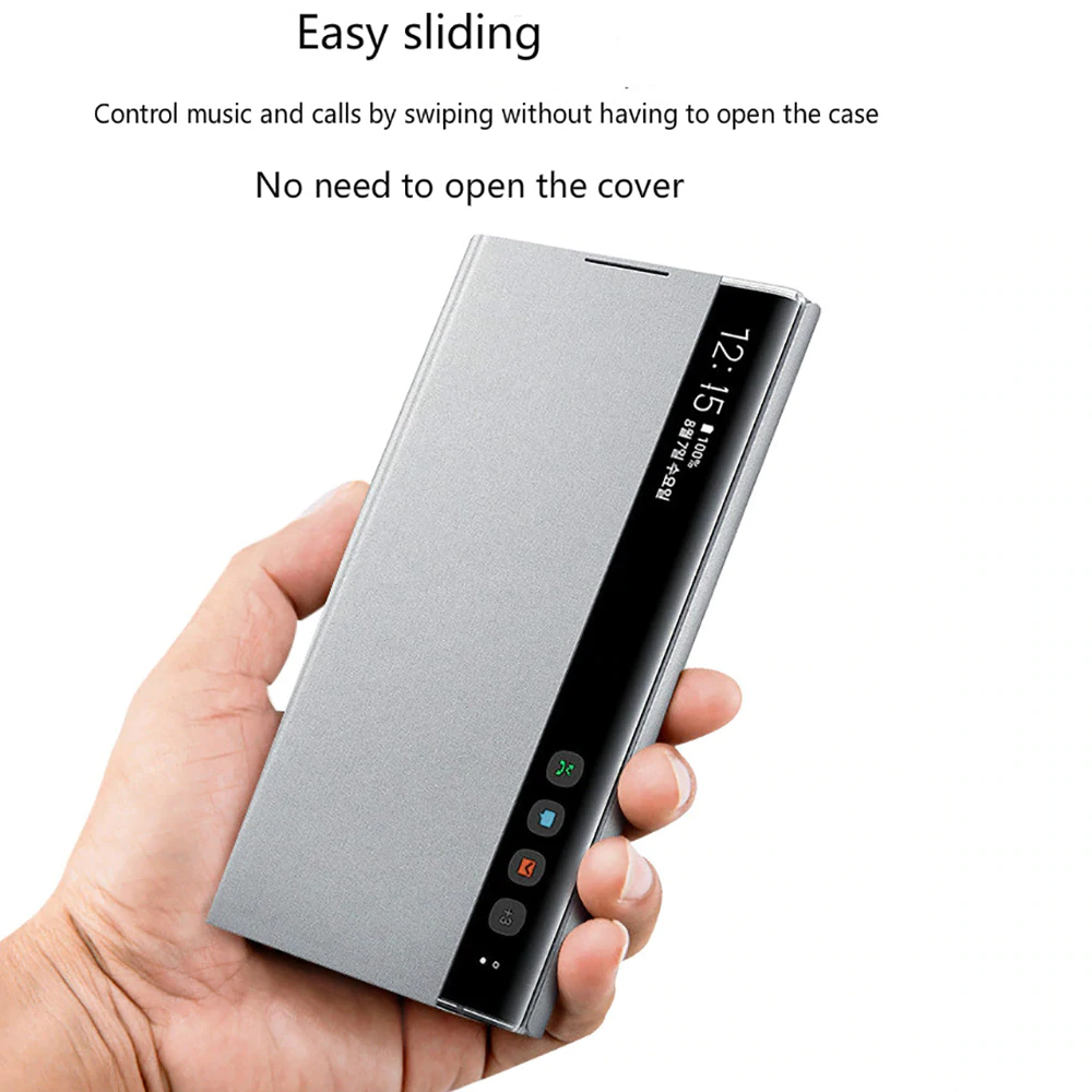 Smart View Window Leather Flip Case for Samsung Galaxy Note 10 Plus