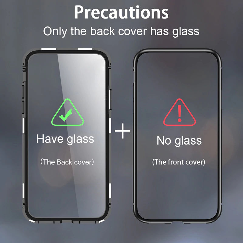 Magnetic Adsorption Clear Glass Case for Samsung Galaxy A30