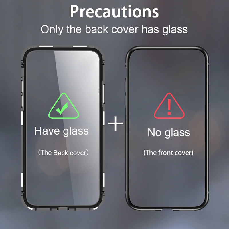 Magnetic Adsorption Clear Glass Case for Samsung Galaxy A30s