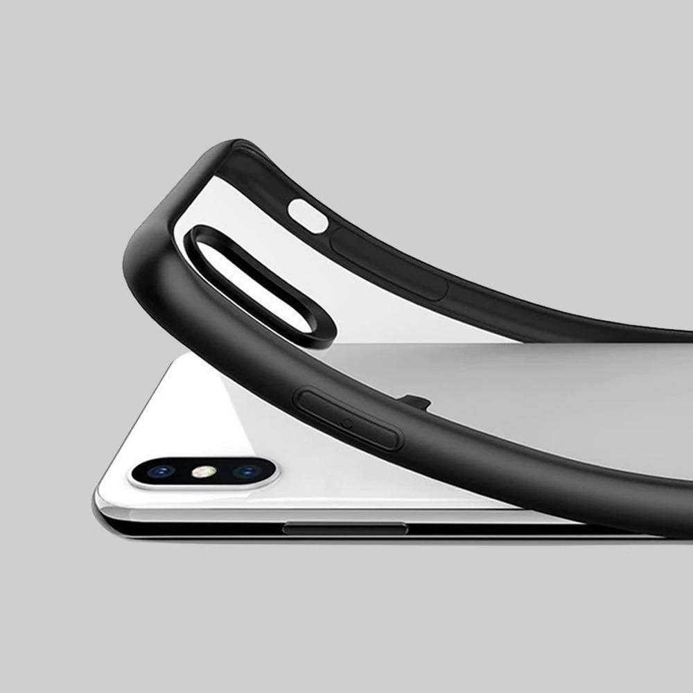 Luxury Shockproof Matte Finish Clear Back Case for iPhone X