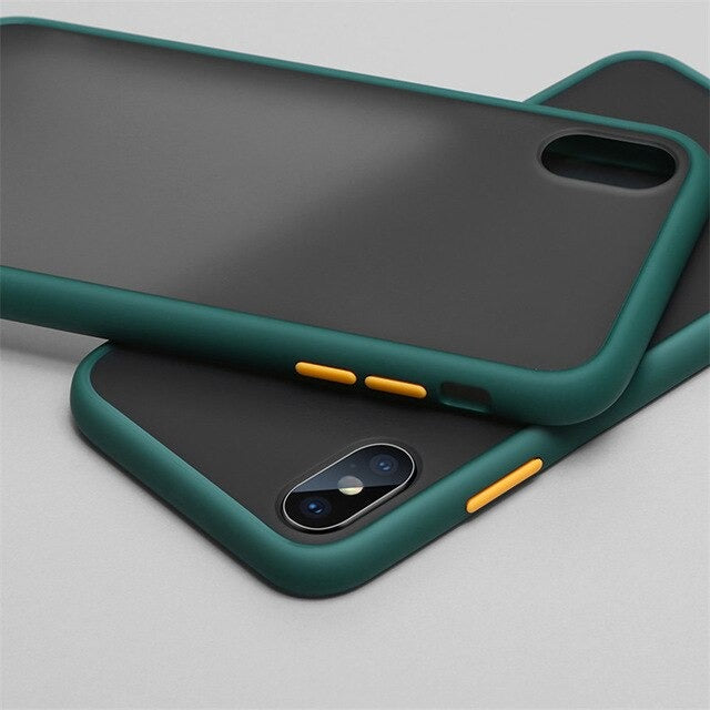 Hybrid Soft Grip Matte Finish Clear Back Case for iPhone XS