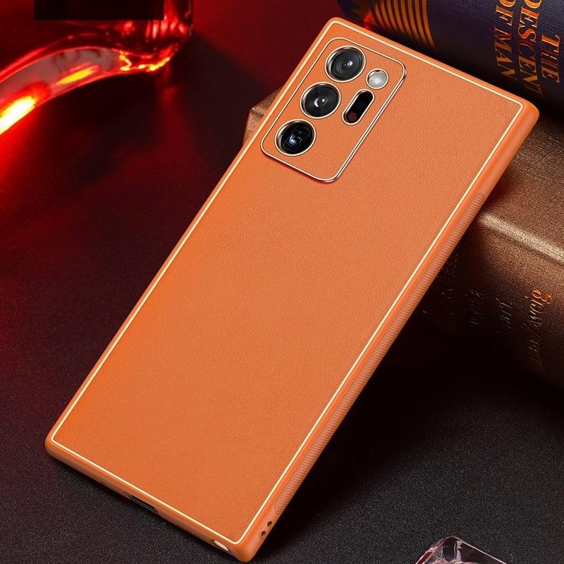 Luxury Gold Electroplated Leather Case for Galaxy Note 20 Ultra