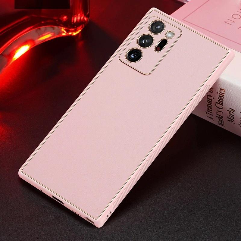 Luxury Gold Electroplated Leather Case for Galaxy Note 20 Ultra