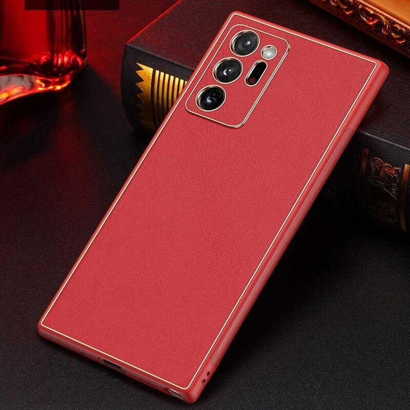 Luxury Gold Electroplated Leather Case for Galaxy Note 20 Ultra