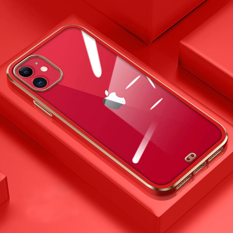Luxury Electroplated Transparent Case for iPhone 12