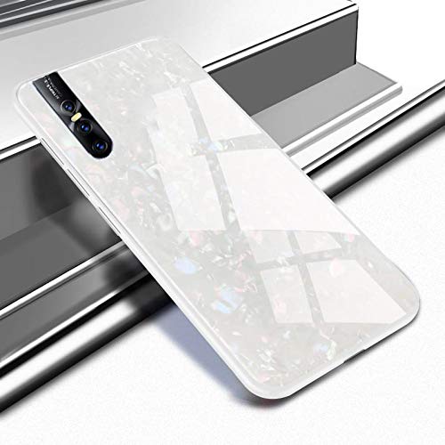 Buy 1 Get 1 Free Luxury Marble Pattern Tempered Glass Back Case for Vivo V15 Pro