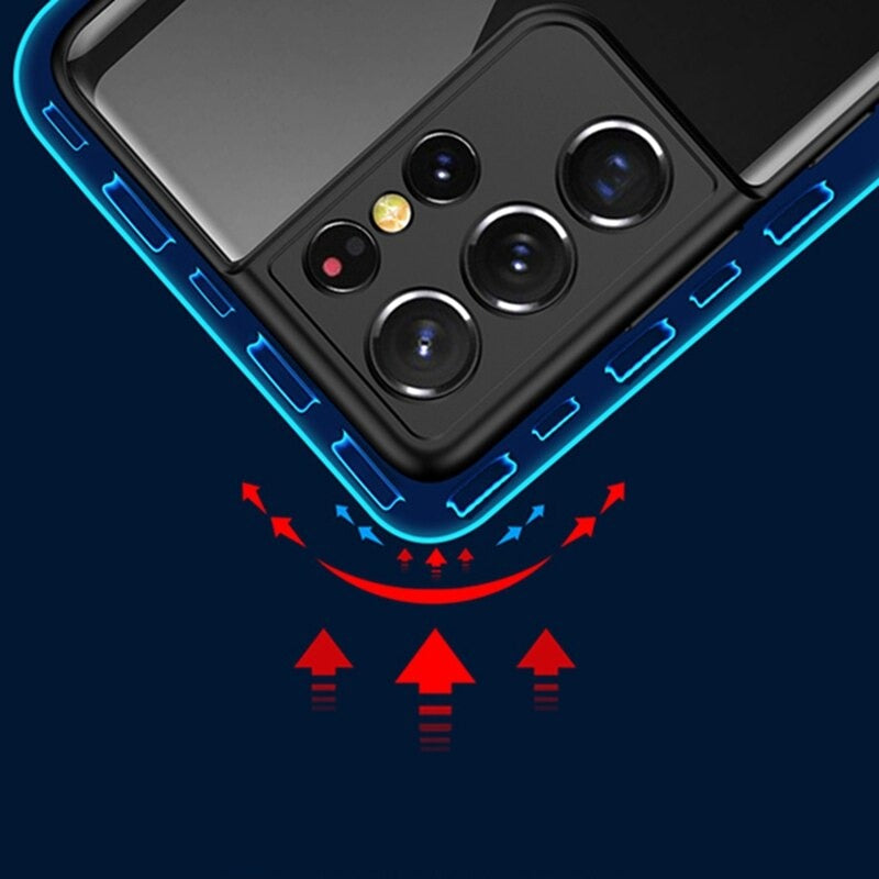 Luxury Electroplating Clear Case for Galaxy S21 Ultra