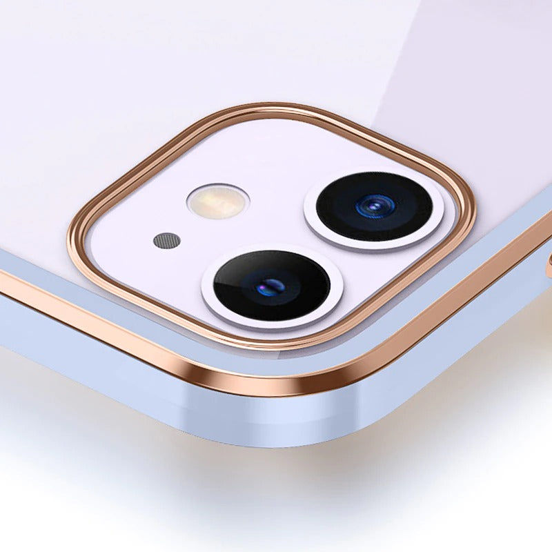 Luxury Square Plating Transparent Case for iPhone 11