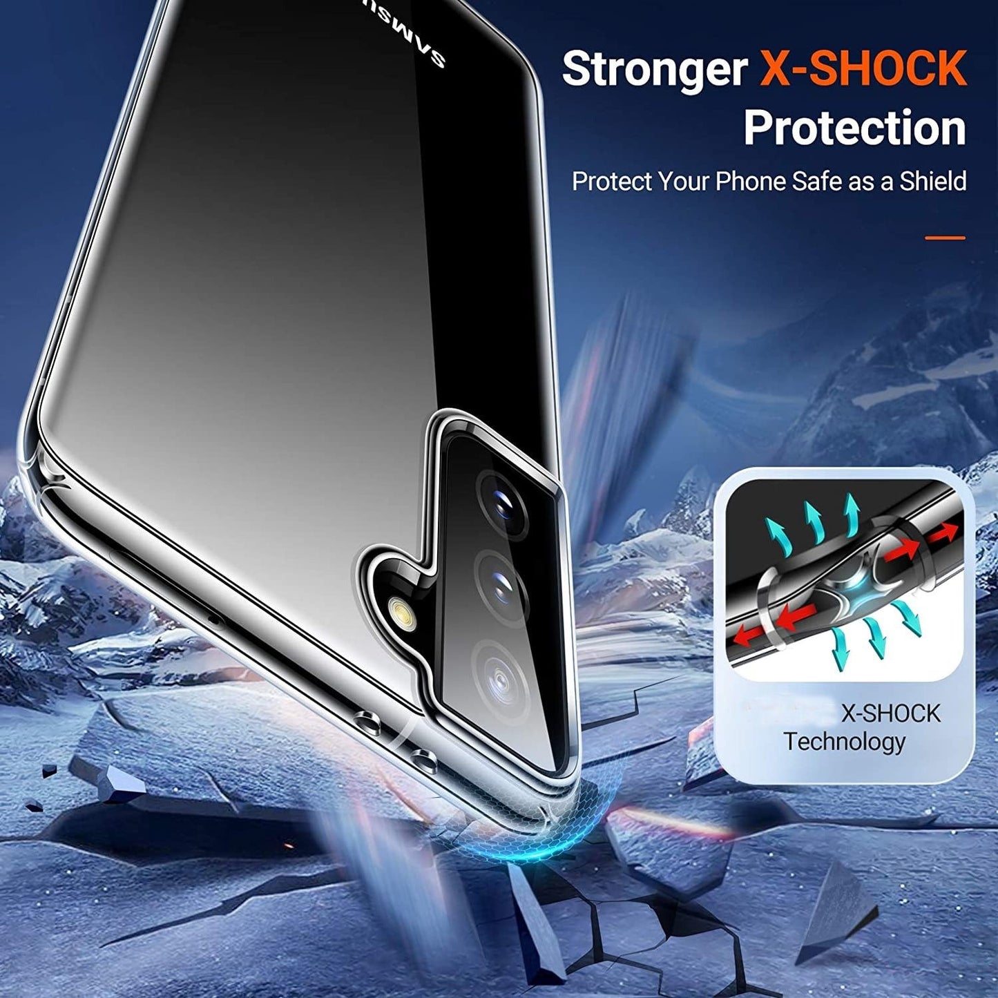 Soft TPU Transparent Case for Galaxy S21 Plus