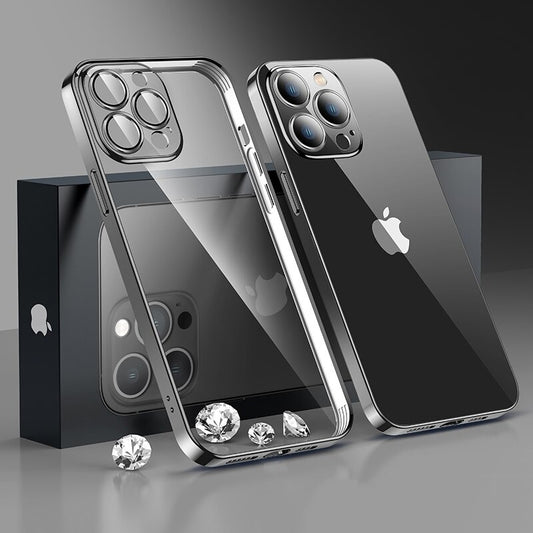 Electroplating Glitter Transparent Case for iPhone 14 Pro Max