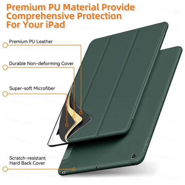 Trifold Smart Flip Cover for iPad 10.2 inch (7th, 8th, & 9th Gen. 2019/2020/2021) With Pencil Slot