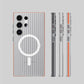 Corrugated Pattern Matte Hard PC With Magsafe Case for Galaxy S24 Ultra