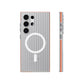 Corrugated Pattern Matte Hard PC With Magsafe Case for Galaxy S24 Ultra